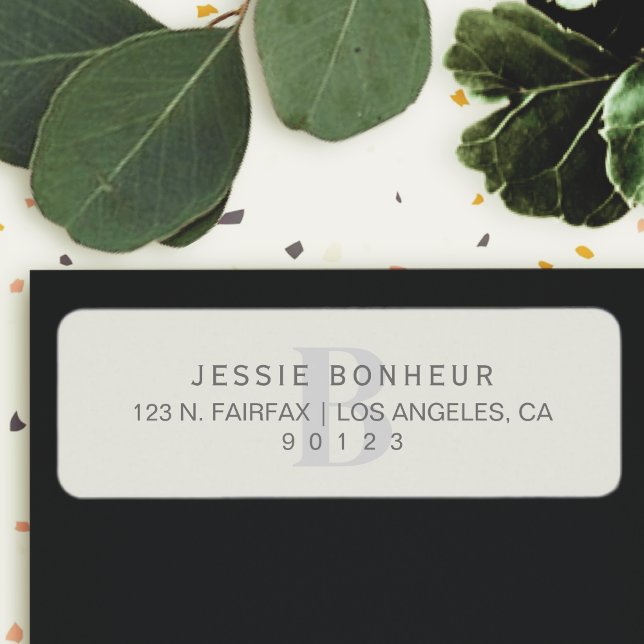 Classy Off-White Light Grey Return Address Label (Creator Uploaded)