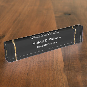 Classy Office Executive Board Of Directors Design Nameplate