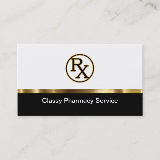 Classy Online Pharmcy Business Cards (Front)