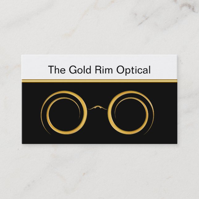 Classy Optical Business Cards (Front)