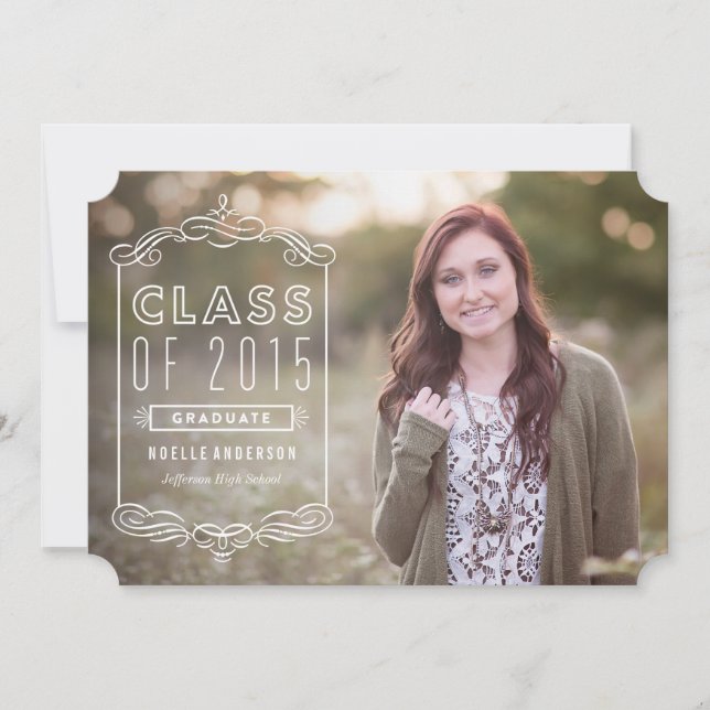 Classy Overlay in Blush | Graduation Invitation (Front)