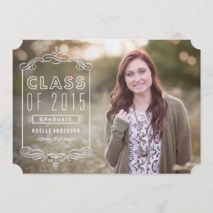 Classy Overlay in Blush   Graduation Invitation