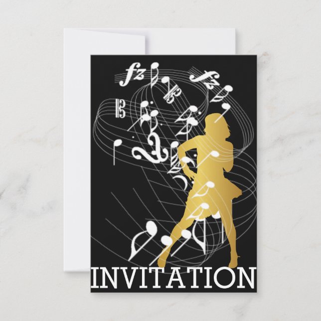 Classy Party Dance Birthday Music Vip Invitation (Front)