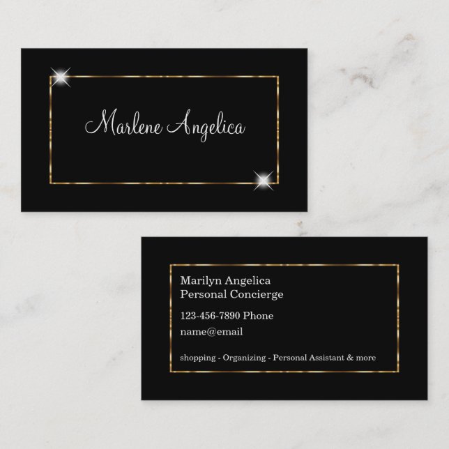 Classy Personal Concierge Assistant Business Card (Front/Back)
