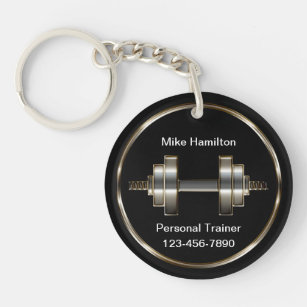 Classy Personal Fitness Trainer Keychains
