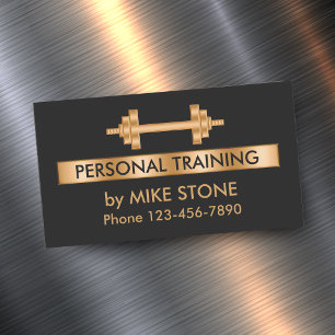 Classy Personal Trainer Magnetic Business Card