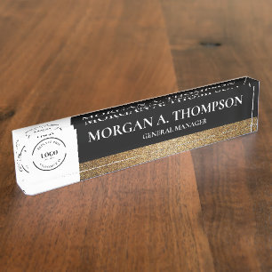Classy Personalised Gold Corporate Executive Name Nameplate