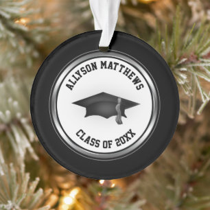 Classy Personalised Graduation Cap and Tassel Ornament
