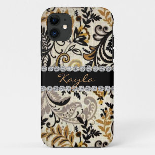 CLASSY PERSONLIZED PAISLEY BLING I phone 5 CASE