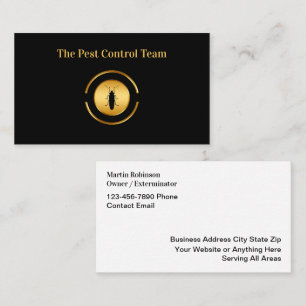 Classy Pest Control And Exterminating Service Business Card
