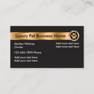 Classy Pet Business Or Service Business Card