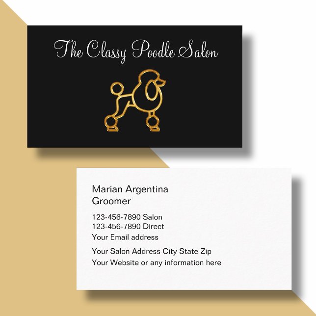 Classy Pet Salon Design Business Card (Creator Uploaded)