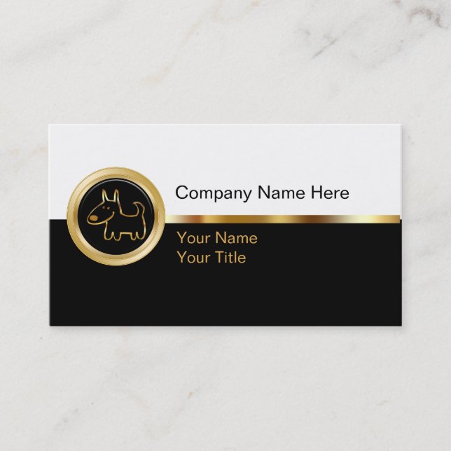 Classy Pet Service Business Cards (Front)