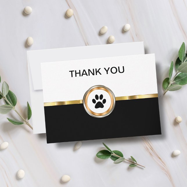 Classy Pet Theme Business Thank You Card (Creator Uploaded)