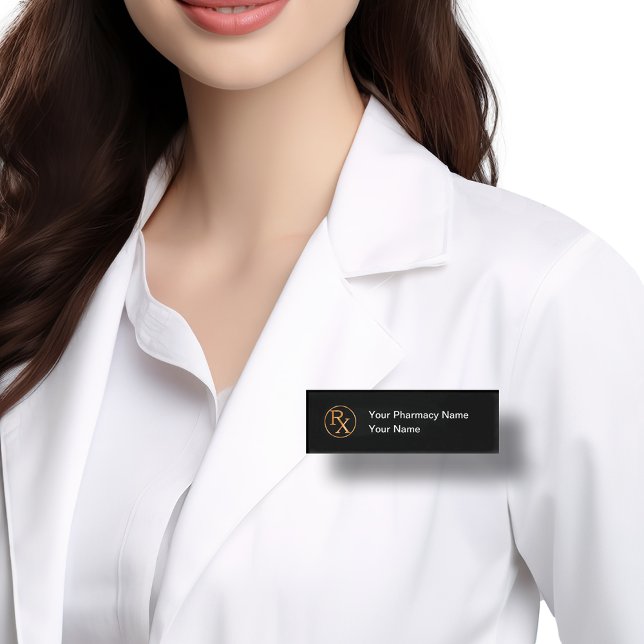 Classy Pharmacy Name Tag (Creator Uploaded)