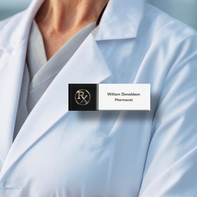 Classy Pharmacy Pharmacist Name Tag (Creator Uploaded)