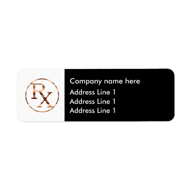 Classy Pharmacy Return Address Sticker Labels (Front)