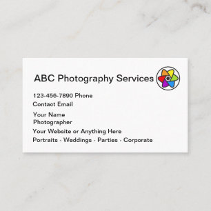 Classy Photography Services Photographer Business Card