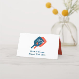 Classy pickleball wedding table place cards
