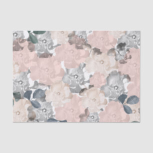 Classy Pink and Black Roses Tissue Paper