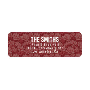 Classy Pink Gardenias Flower Vintage Wedding Return Address Label