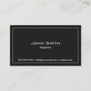 Classy Plain Border Dark Magician Business Card