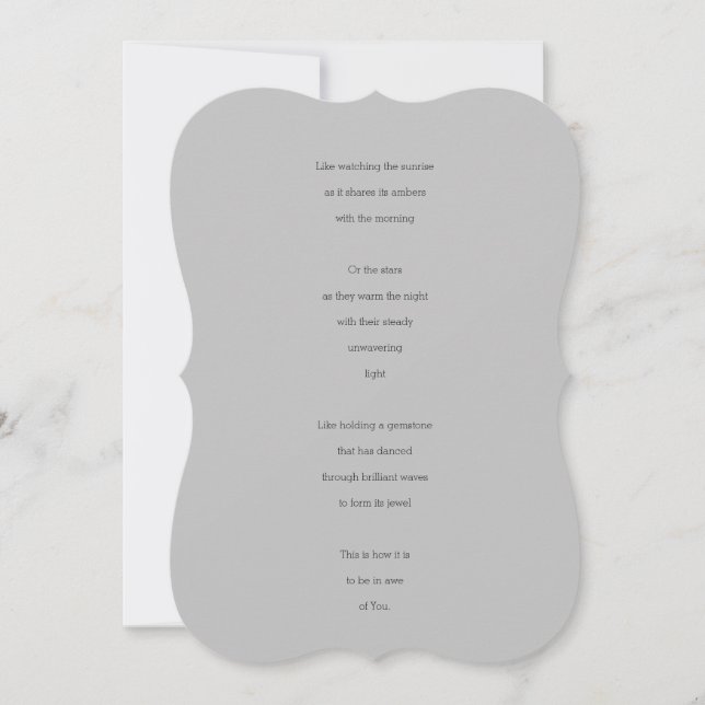 Classy Poem Greeting Card for Someone You Love (Front)