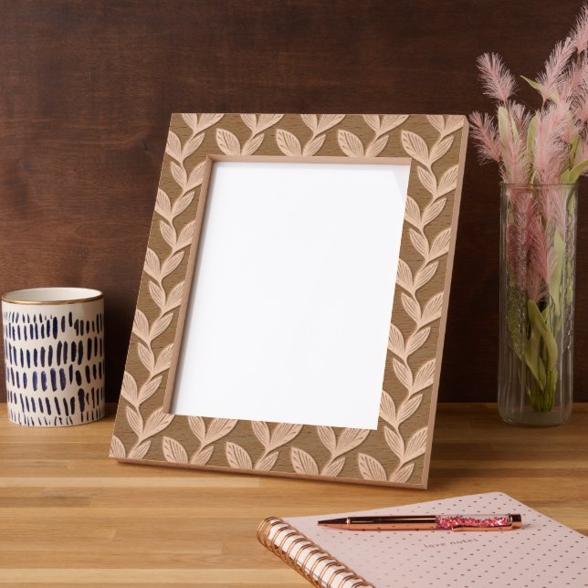      Classy Pretty Elegant Foliage Pattern Floral Etched Frames (Left)