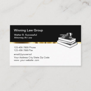 Classy Professional Attorney Law Office Business Card