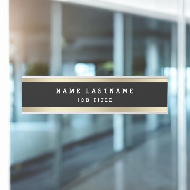 Classy Professional Elegant Black Gold  Door Sign (Creator Uploaded)