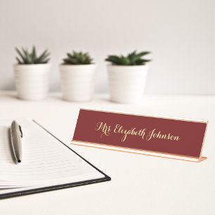 Classy Professional Elegant Teacher School Class Desk Name Plate
