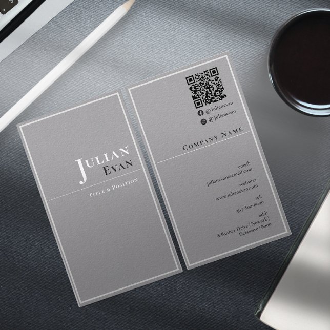 Classy Professional Monotone Business Card (Creator Uploaded)