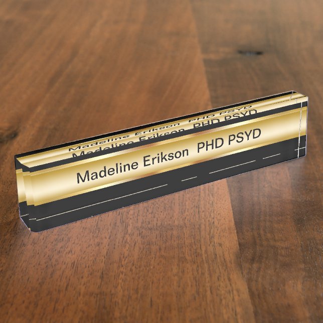 Classy Psychologist Office Desk Plaque Nameplate (Side)