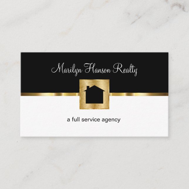 Classy Real Estate Agency Business Card (Front)