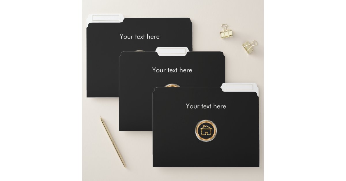 Classy Real Estate File Folders Zazzle