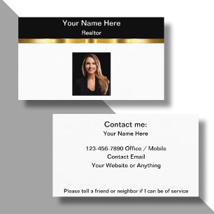Classy Real Estate Photo Business Cards Design