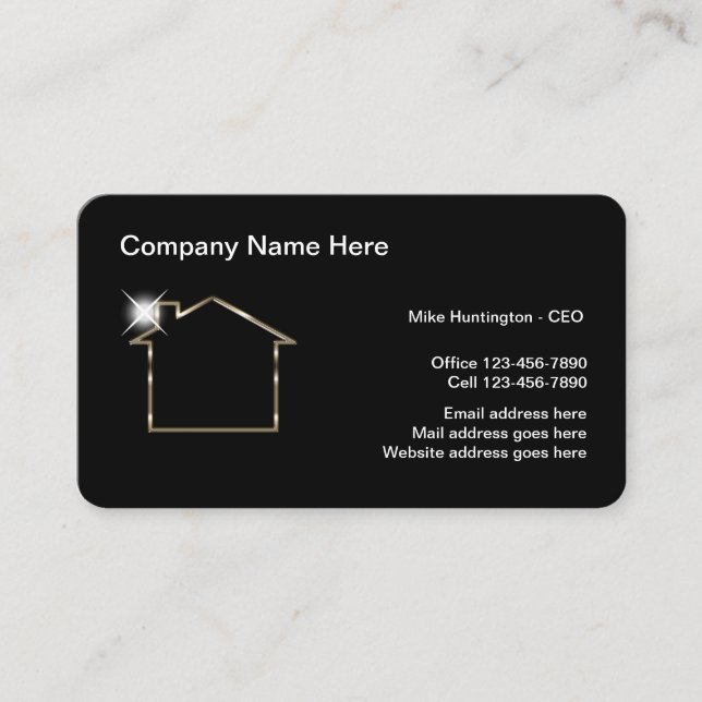 Classy Real Estate Professional  Business Card (Front)