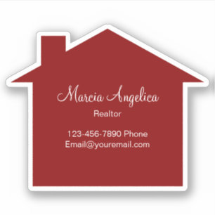 Classy Real Estate Sticker Label House Shape