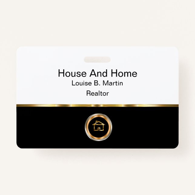 Classy Real Estate Theme ID Badge (Front)