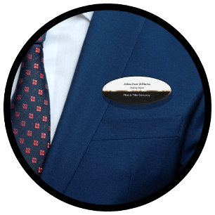 Classy Real Estate Title Company Staff  Name Tag