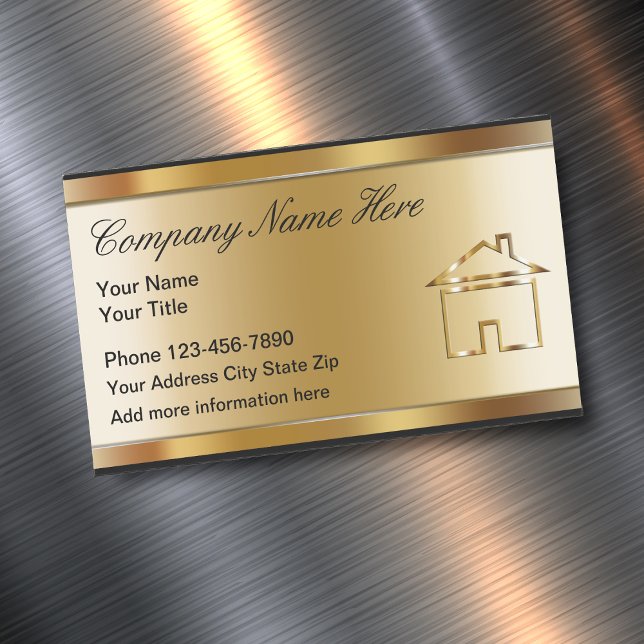 Classy Realtor Business Card Magnets (Classy Realtor Magnetic business cards)