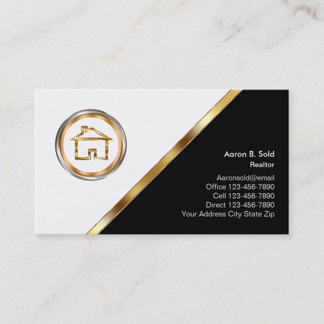 Classy Realtor Business Cards (Front)
