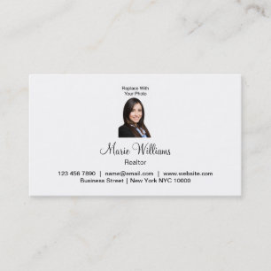 Classy Realtor Photo Template Business Cards