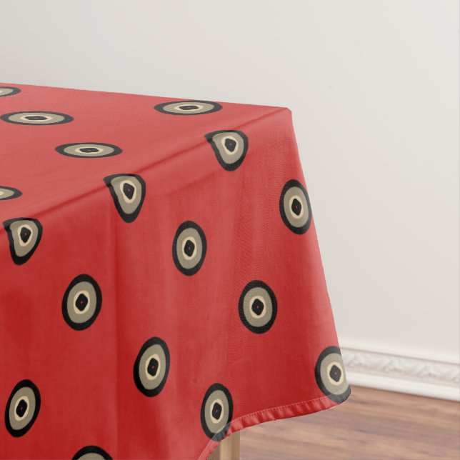 Classy Red and Black Tablecloth (In Situ)