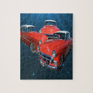 Classy Red And White Cars, Jigsaw Puzzle