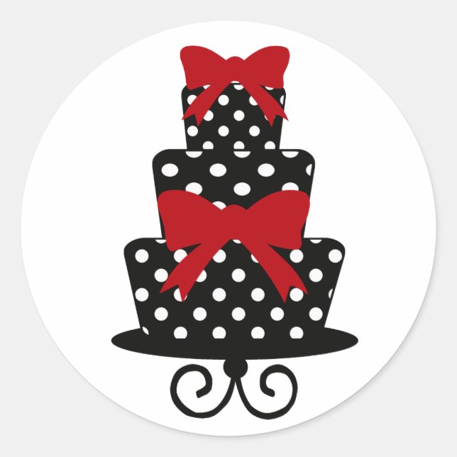 Classy Red & Black Stickers (Front)