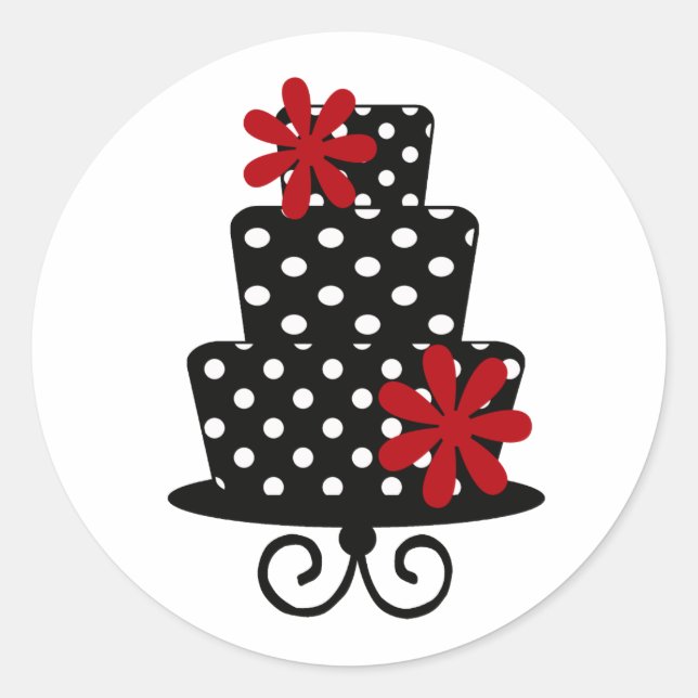 Classy Red & Black Stickers (Front)