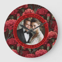 Classy Red Carnation Aesthetic Botanical Wedding
