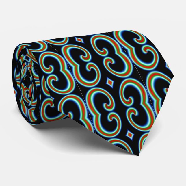 Classy - Red Green Yellow Blue Tie (Rolled)