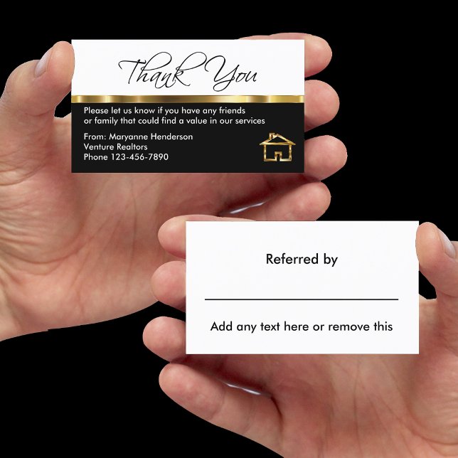 Classy Referral Thank You Cards (Creator Uploaded)
